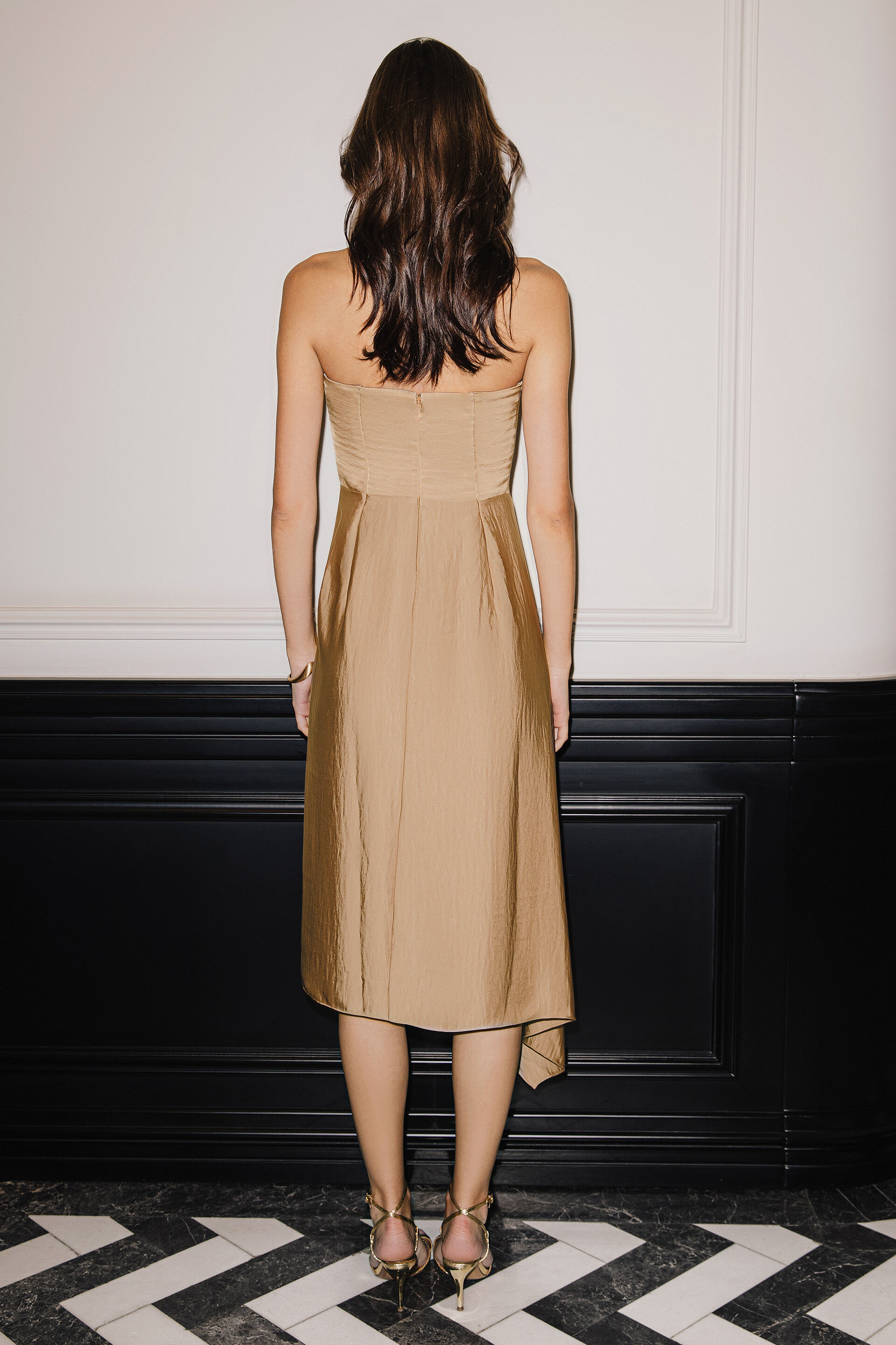 Desert Tan Corset Dress, Dark Beige, image 5